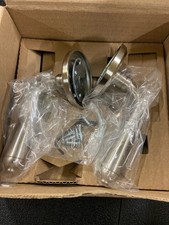 Emtek Turino 805TUS15 Dummy Door Lever Set, Satin Nickel, Classic Brass