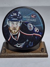 David Savard Columbus Blue Jackets NHL Official Photo Hockey Puck