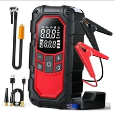 Jump Starter with Air Compressor,3000A car Battery Jump Starter (9.0 