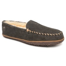 Minnetonka Sheepskin Tobie Slippers for Men - Charcoal - 12M