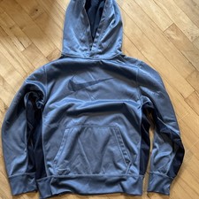 Nike Therma-FIT Youth M Blue Pullover Hoodie Fleece Logo Pockets