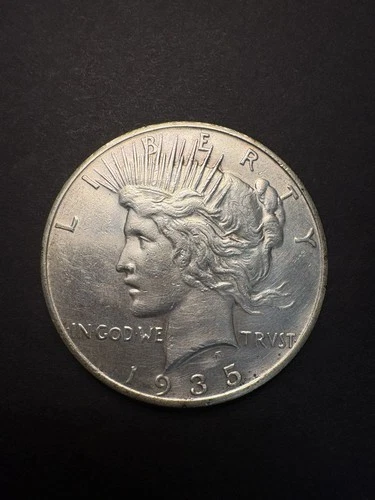 1935-S Peace Dollar Cleaned XF