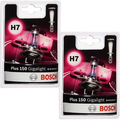 2x BOSCH PLUS +150% GIGALIGHT H7 GLÜHLAMPEN SATZ 12V 55W SCHEINWERFER AUTOLAMPE