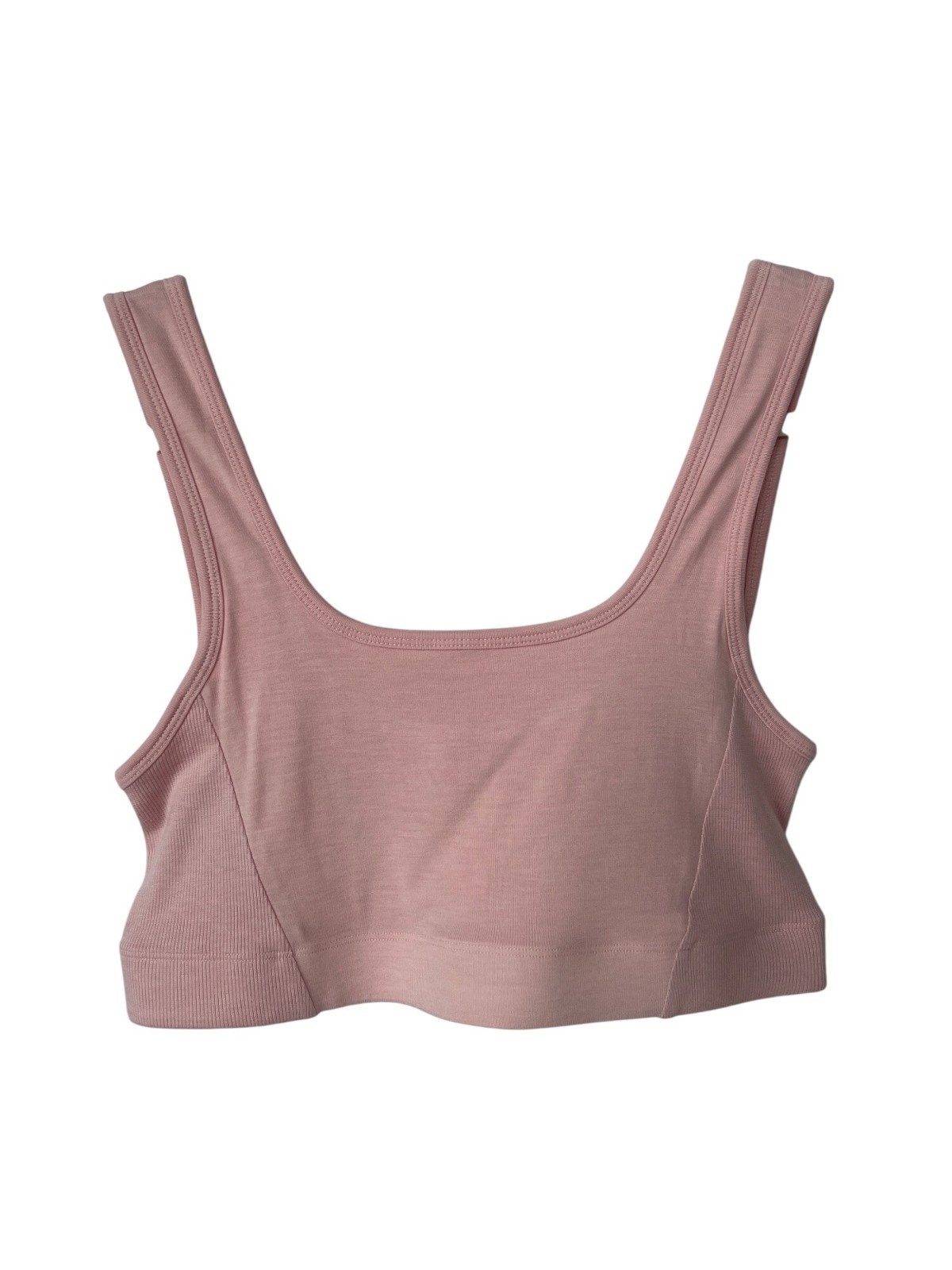 Fabletics RestoreKnit Scoop Back Bralette Size Large Sleeveless Pink Athleisure