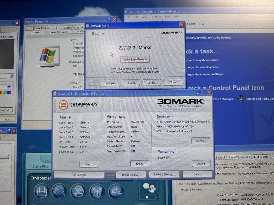 HP EliteDesk XP PRO SP3!! AMD A6-Pro 3.9GHz GT 730 SSD + 500GB HDD W/DRIVERS - Image 2 of 4