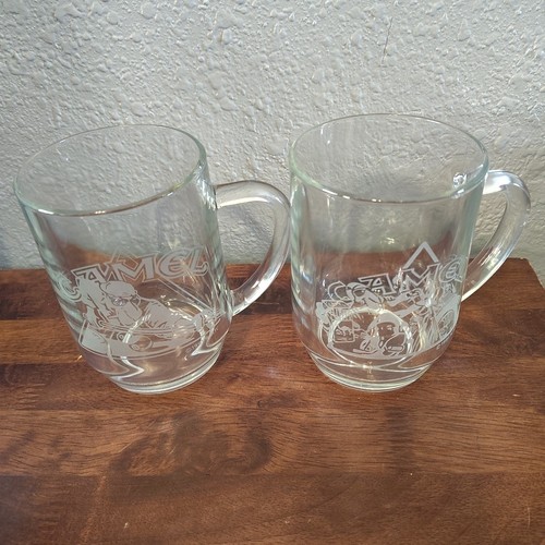 Vtg 1991 Camel Joe Set Of 2 Glass Handle Glasses