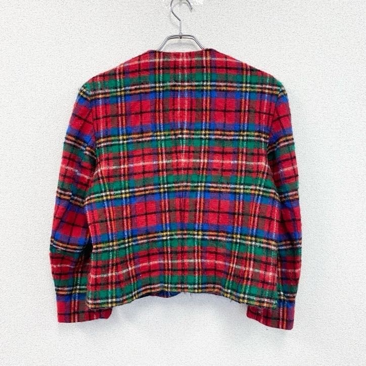 Pendleton Wool Collarless Jacket Unisex Tartan Ch… - image 2