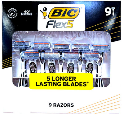 BIC Flex 5 Titanium-Coated Disposable Razor 5 Blades 9 Count