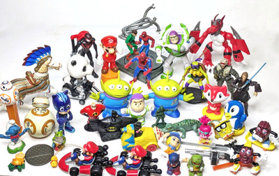 Lot of Mixed Action Figures And Toys In Various Cond and Size. Some Vintage. 