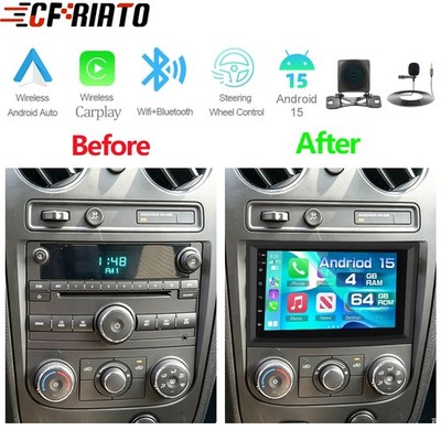 4+64GB For 2006-2011 Chevrolet HHR Carplay Car Radio Android15 GPS Navi WiFi Cam