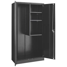 Global Industrial Unassembled Janitorial Cabinet 36x18x72 Black