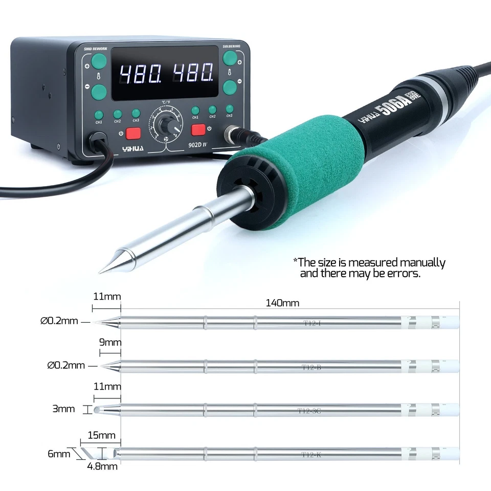 YIHUA 902D-IV T12 Estación de soldadura y estación de retrabajo de aire caliente - Regulación de temperatura digital - Imagen 4 de 4