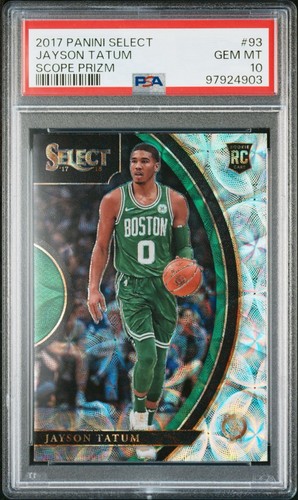 2017-18 Panini Select - Concourse Jayson Tatum #93 Scope Prizm RC PSA 10