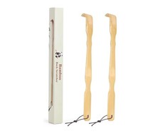 2 Pack Wooden Bamboo Back Scratcher, 17 Inch Long Handle Back Scratchers for Adu
