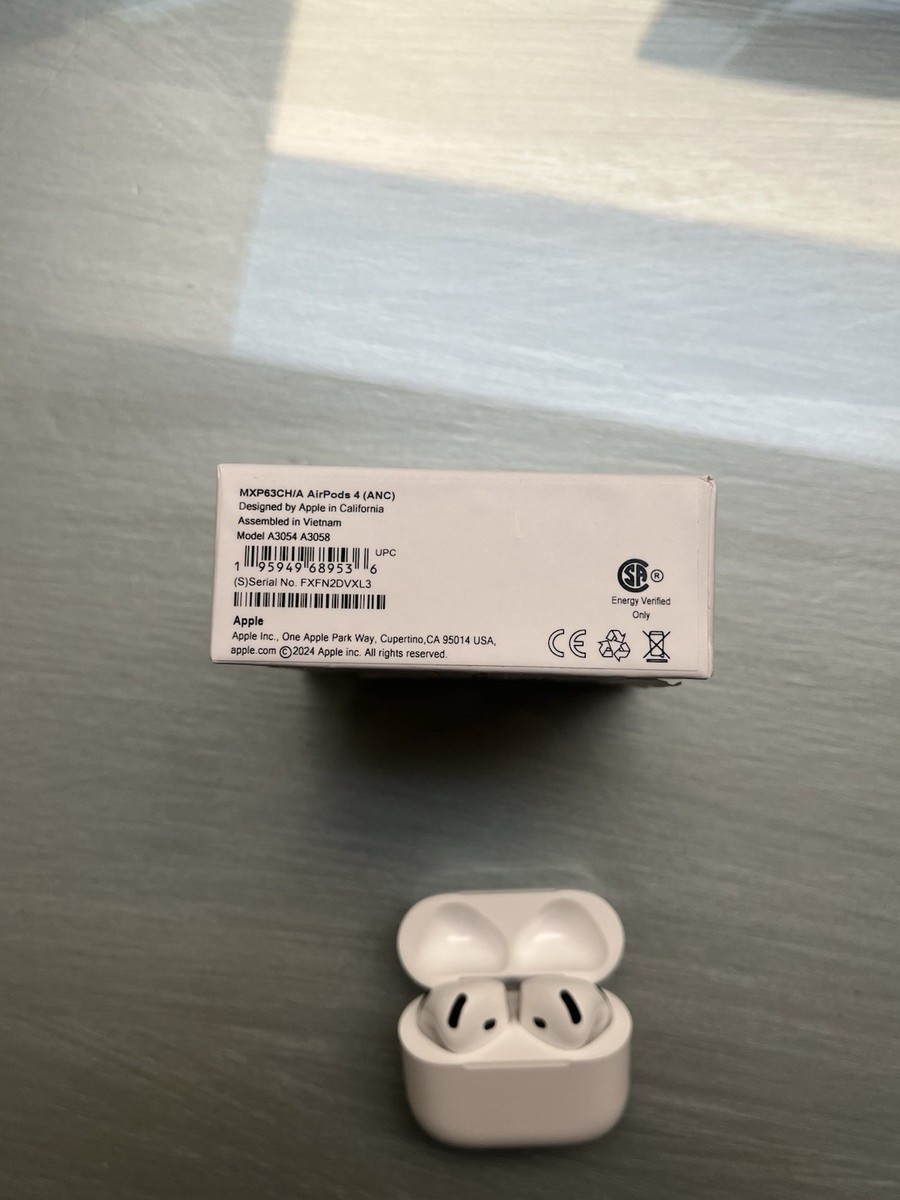 Apple AirPods Gen 4 (ANC) - REAL SERIAL NUMBER WITH APPLE CARE+ | eBay