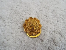 Goldtone Lion Head Dress Scarf Clip (A12)
