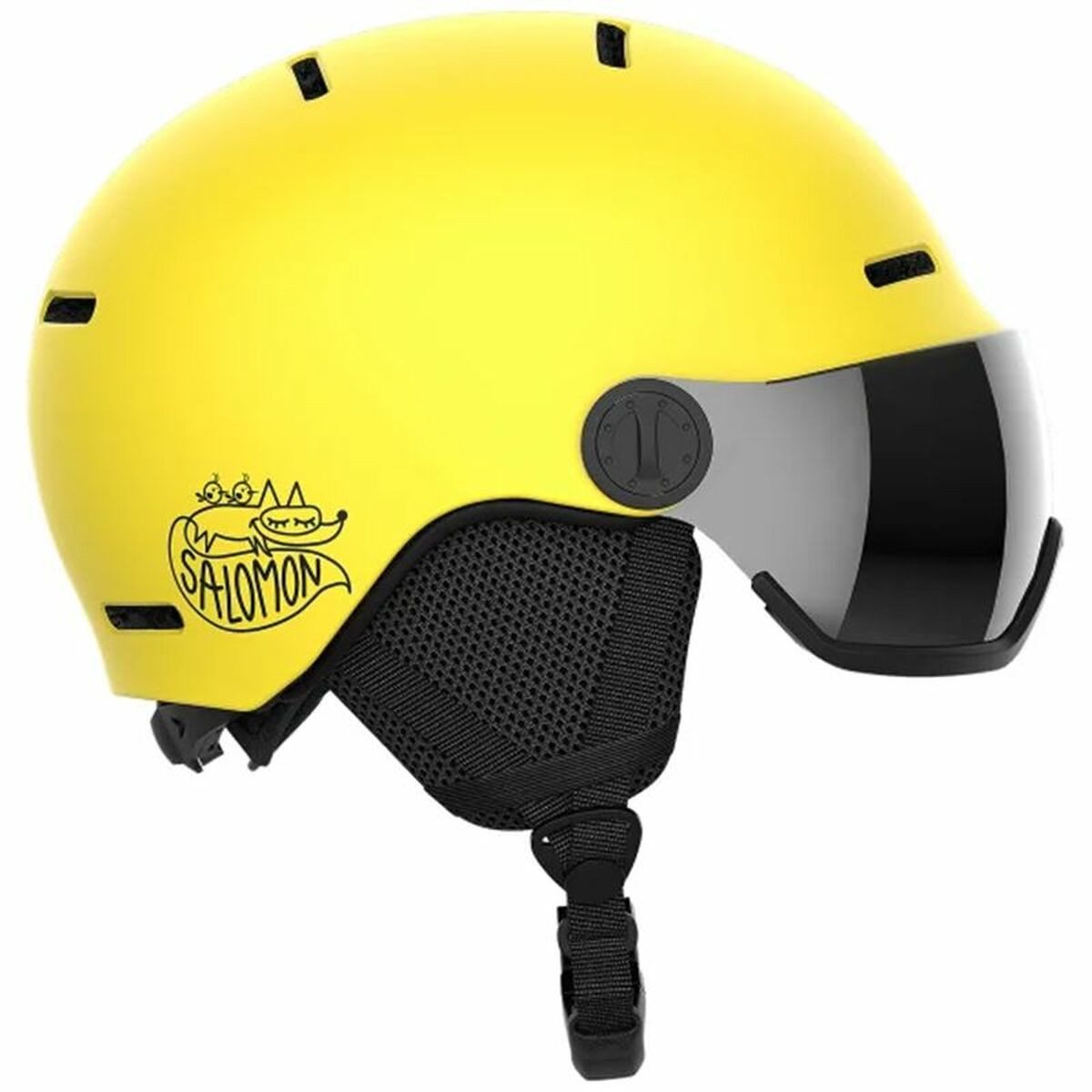 Casco da Sci Salomon Orka Visor Vib per Bambini Unisex 56 59 cm Giallo