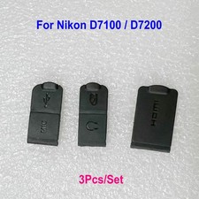 Camera Side USB HDMI Audio Mic Port Rubber Cover Door Cap for Nikon D7100 D7200