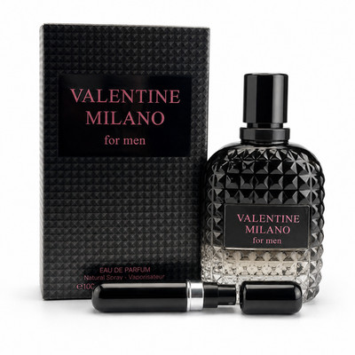 Valentine Milano For Men's Perfume Cologne EDT 3.4 fl.oz./FREE TRAVEL SPRAY
