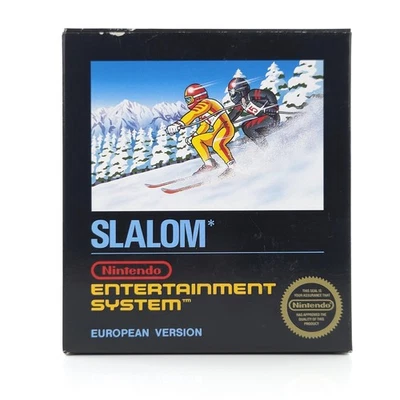 Nintendo NES Spiel: Slalom - Bienengräber OVP cib komplett (PAL EEC) - Bild 1 von 4