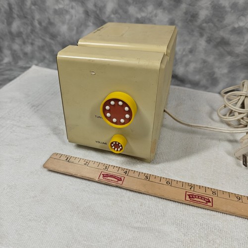 Vintage General Electric Model C3300A Clock Radio - Cream & Orange Decor - Bild 9 von 12
