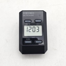 SEIKO DM51 Digital Clip On Metronome Pacer w/ Clock Function Black