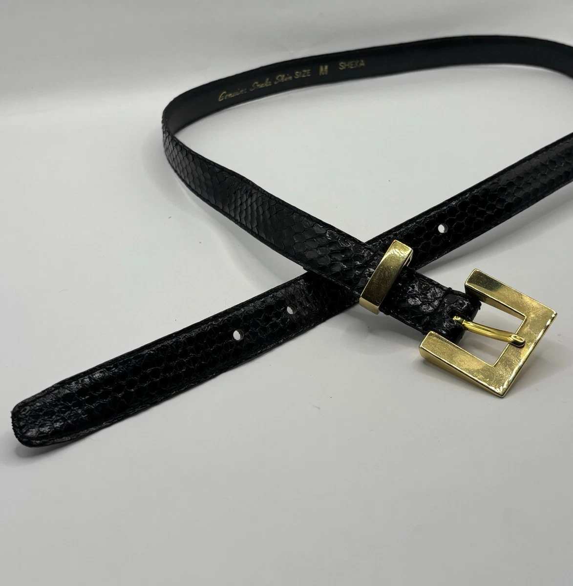 Snakeskin Black Belts for Women for sale | eBay display picture 2