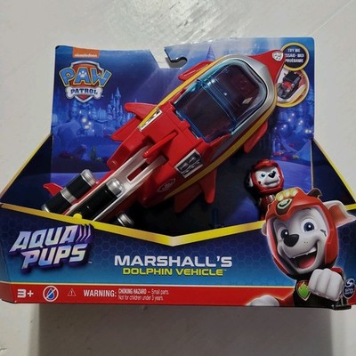 PAW PATROL AQUA PUPS Marshall s Dolphin Vehicle with Figure Nickelodeon NEW
