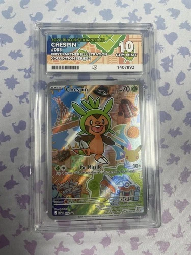 Chespin 058 Ace 10 - Kalos - First Partner Illustration Collection Series 3