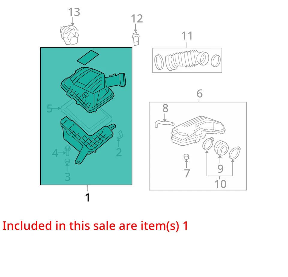 Purificador de aire 2,9 L para 08-12 Canyon, Colorado 08-10 Hummer 3 Foto 3 de 4