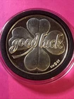 1 oz 1985 Crown Mint Good Luck 4 Leaf Clover .999 Fine Silver Round Engravable