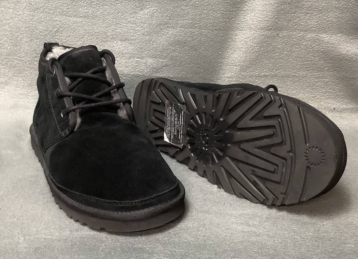 UGG NEUMEL Black Suede Sherpa Lined Chukka Boot 3236 45.5 
