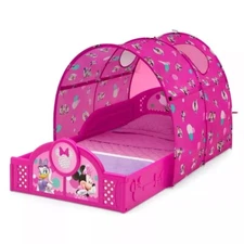 Disney Minnie Mouse Plastic Sleep & Play Toddler Bed w/ Canopy by Delta Children