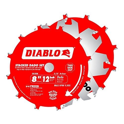 Diablo 8 in. x 12 Tooth Carbide Stacked Dado Saw Blade Set - 第 1/1 張圖片