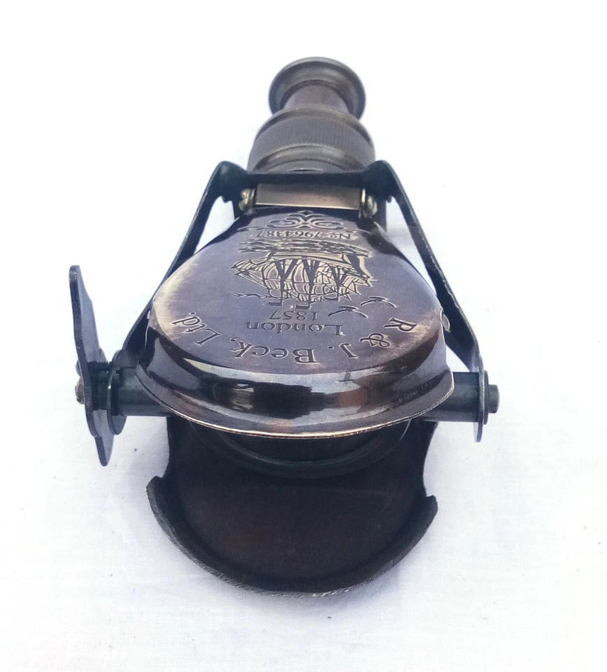 Sifaat World 4" Antique R&J Beck LONDON-1857 Solid Brass Black Monocular,Replica - Image 3 of 4