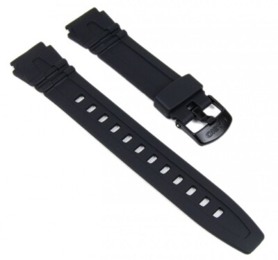 Casio Uhrenarmband 18mm Resin schwarz HDD-600 HDD-600G 10162532