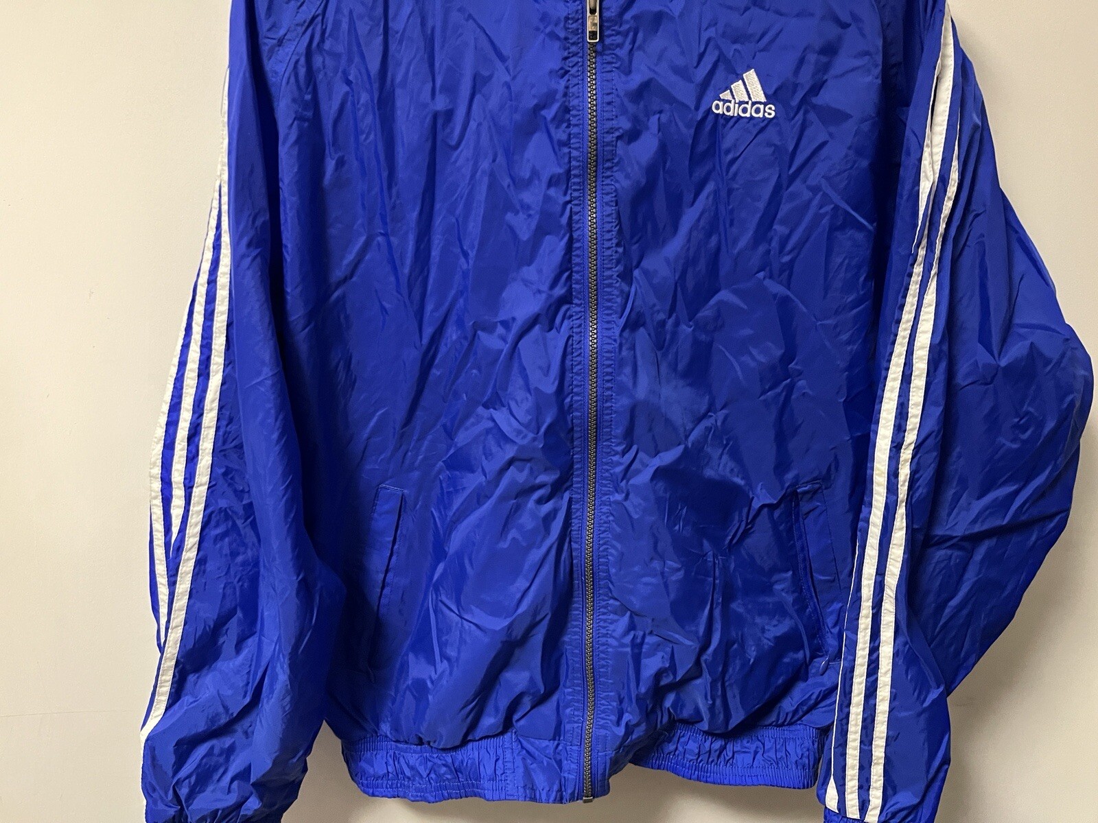 blue windbreaker adidas