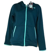 Boys Girls LG Under Armour Jacket Active Wear Teal Green New with Tags Sweat