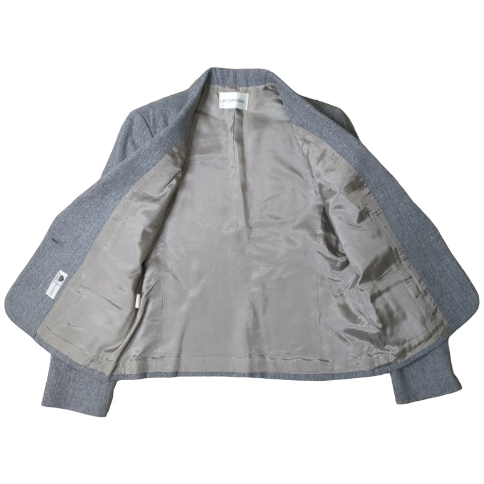 Chaqueta Blazer Clásica JH Coleccionable Damas Mezcla Lana Gris Botones Talla 12 Foto 4 de 4