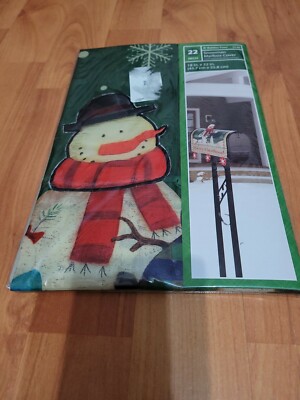 Snowman Mailbox Letter Box Decorative Wrap Cover Holiday Outdoor. 18'' x 22'' 