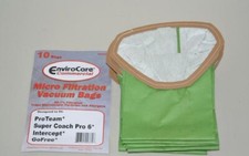 Proteam Super Coach Pro-6 Back Pack Vacuum Cleaner Micro Filter Paper Bags 10...