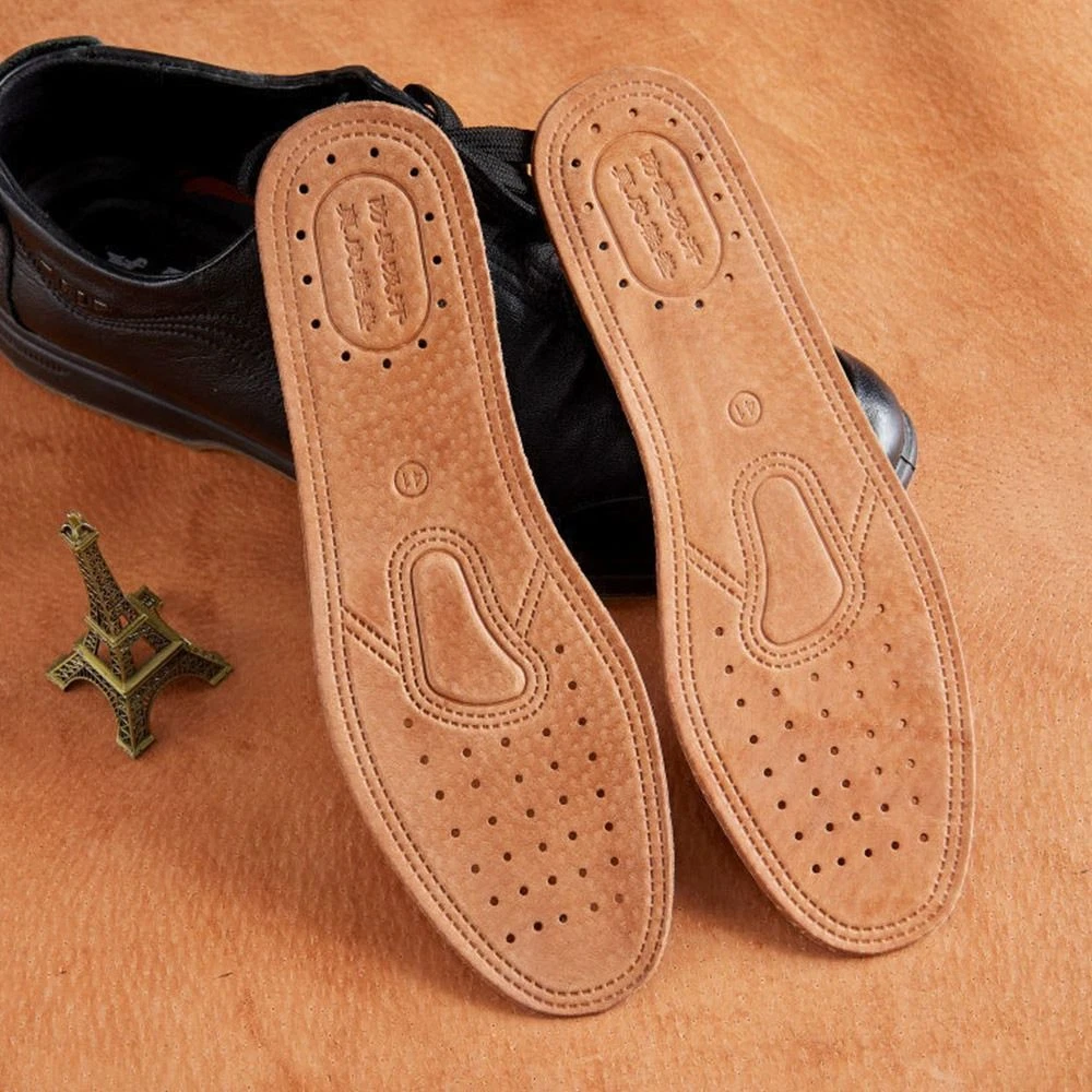 Genuine Leather Insole For Shoes Men Women Comfortable Deodorant