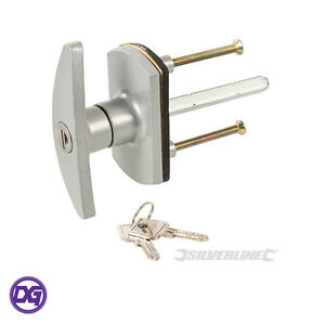 Garage Door Handle Lock With Long Spindle And Includes Two Keys 5024763143038 Ebay