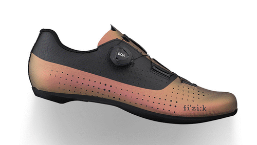Nuevo Fizik TEMPO OVERCURVE R4 Zapatos de Ciclismo Anchos, Negro Cobre, EU40-45 - Imagen 2 de 4