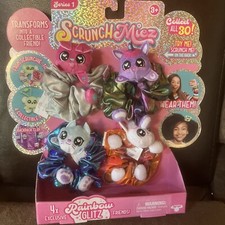 Scrunchmiez Rainbow Glitz 4 Pack Truffle Howl Poppy Mayble Hair Scrunchies Clip