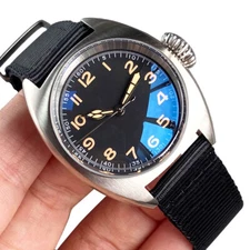 20ATM Retro 36mm Tandorio Black Dial NH35A Automatic Mens Watch Sapphire Glass
