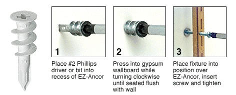 CRL Plastic Plus 6-8 Tornillo Tamaño EZ-Ancor para paneles de yeso - Paquete de 100 - Imagen 2 de 3
