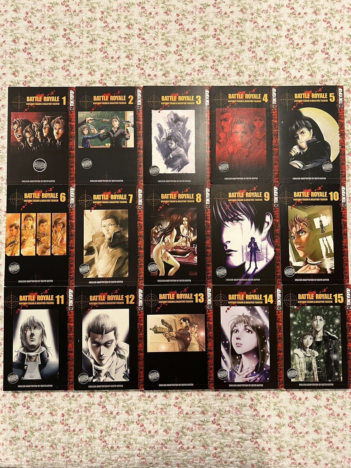 Battle Royale English Manga Tokyopop Complete Volumes 1-15