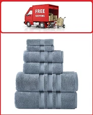 Member's Mark Hotel Premier 6-Piece Towel Set , Color: Blue Crest