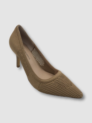 $119 Neiman Marcus Women's Beige Sochi Stretch Knit Pump Shoes Size US 7 M
